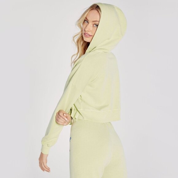 NWT Wildfox cotton blend lime green “Love Life” jogger trackpants, L - Picture 10 of 16